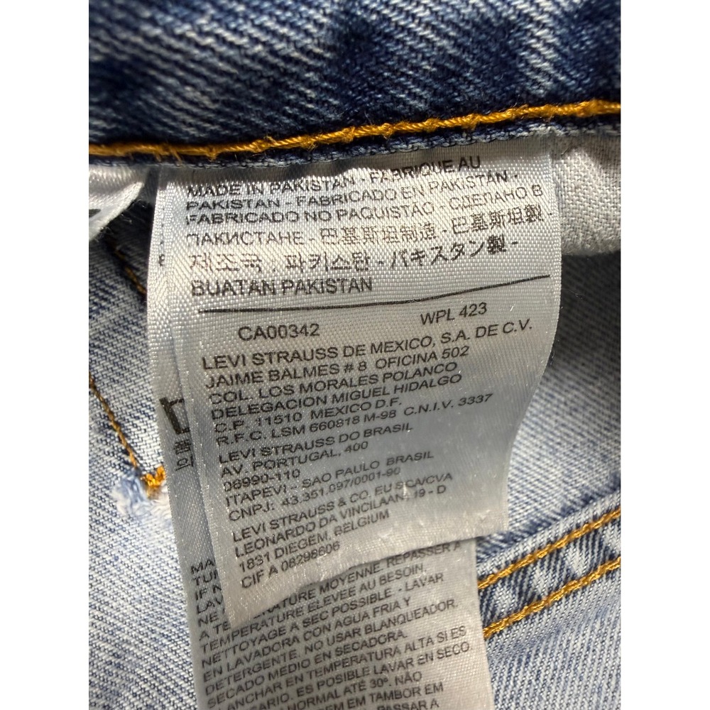 Levis 550 Relaxed Fit Tapered Leg Light Wash Blue Denim Jeans Mens 42x32 - Picture 3 of 12